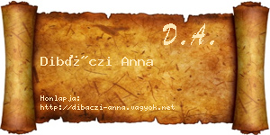 Dibáczi Anna névjegykártya